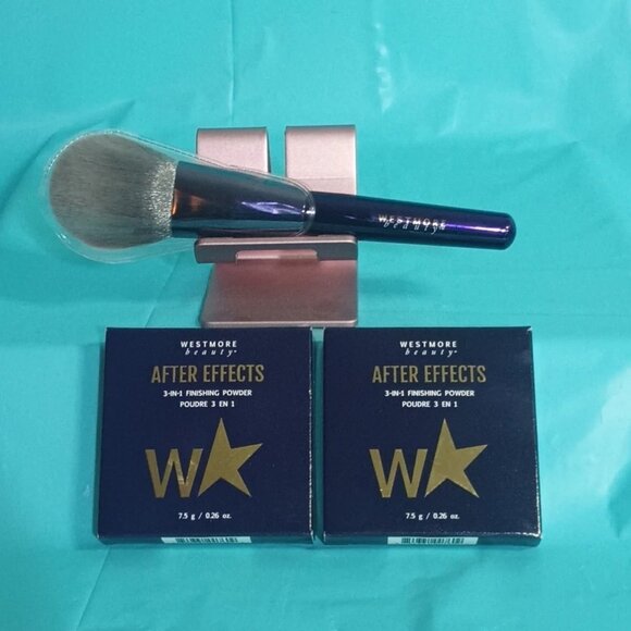 NIB Westmore Beauty Lot ~ 2 After Effects Finishing Powder + Makeup Brush USA - Picture 6 of 6
